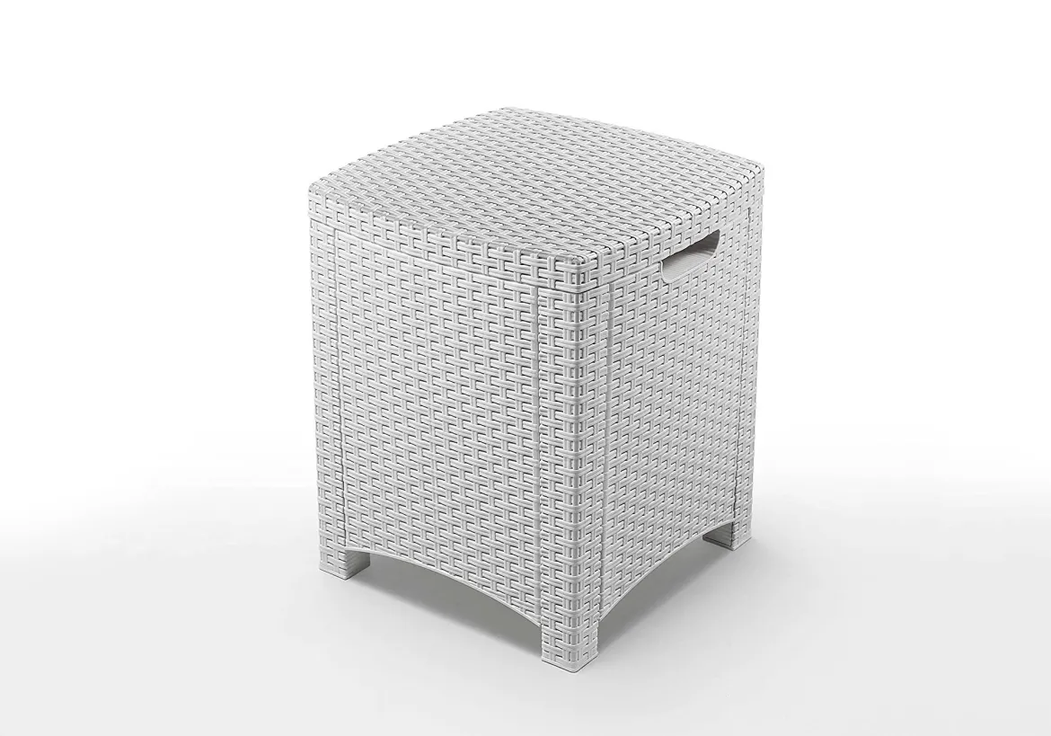 Set salotto giardino poltrone effetto rattan bianco - Armin