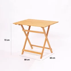 Set salotto giardino 4 sedie pieghevoli crema - Fanano