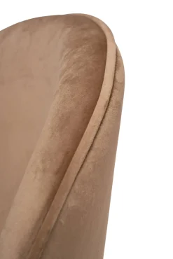 Set 6 Sedie Moderne da Pranzo Imbottite in Velluto Beige Struttura Metallo Ergonomiche 51x54x82h cm per Ufficio e Soggiorno – Achito