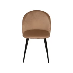 Set 6 Sedie Moderne da Pranzo Imbottite in Velluto Beige Struttura Metallo Ergonomiche 51x54x82h cm per Ufficio e Soggiorno – Achito