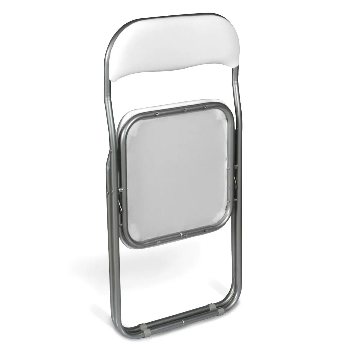 Set 2 sedie pieghevoli imbottite bianche struttura in metallo - Antenore