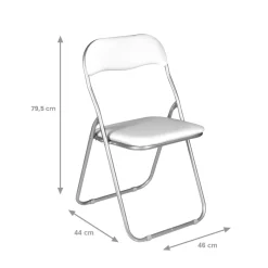 Set 4 sedie pieghevoli imbottite nere struttura in metallo - Antenore
