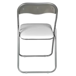 Set 4 sedie pieghevoli imbottite nere struttura in metallo - Antenore