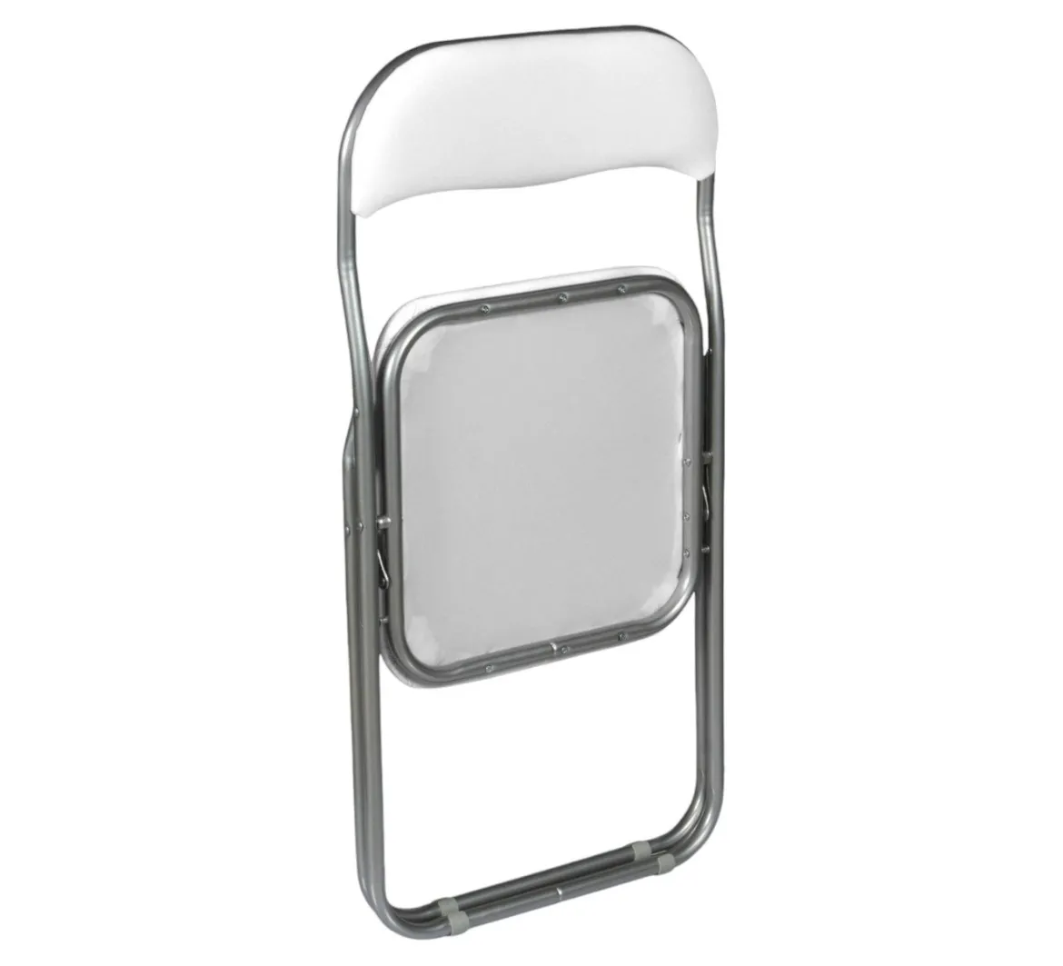 Set 4 sedie pieghevoli imbottite nere struttura in metallo - Antenore