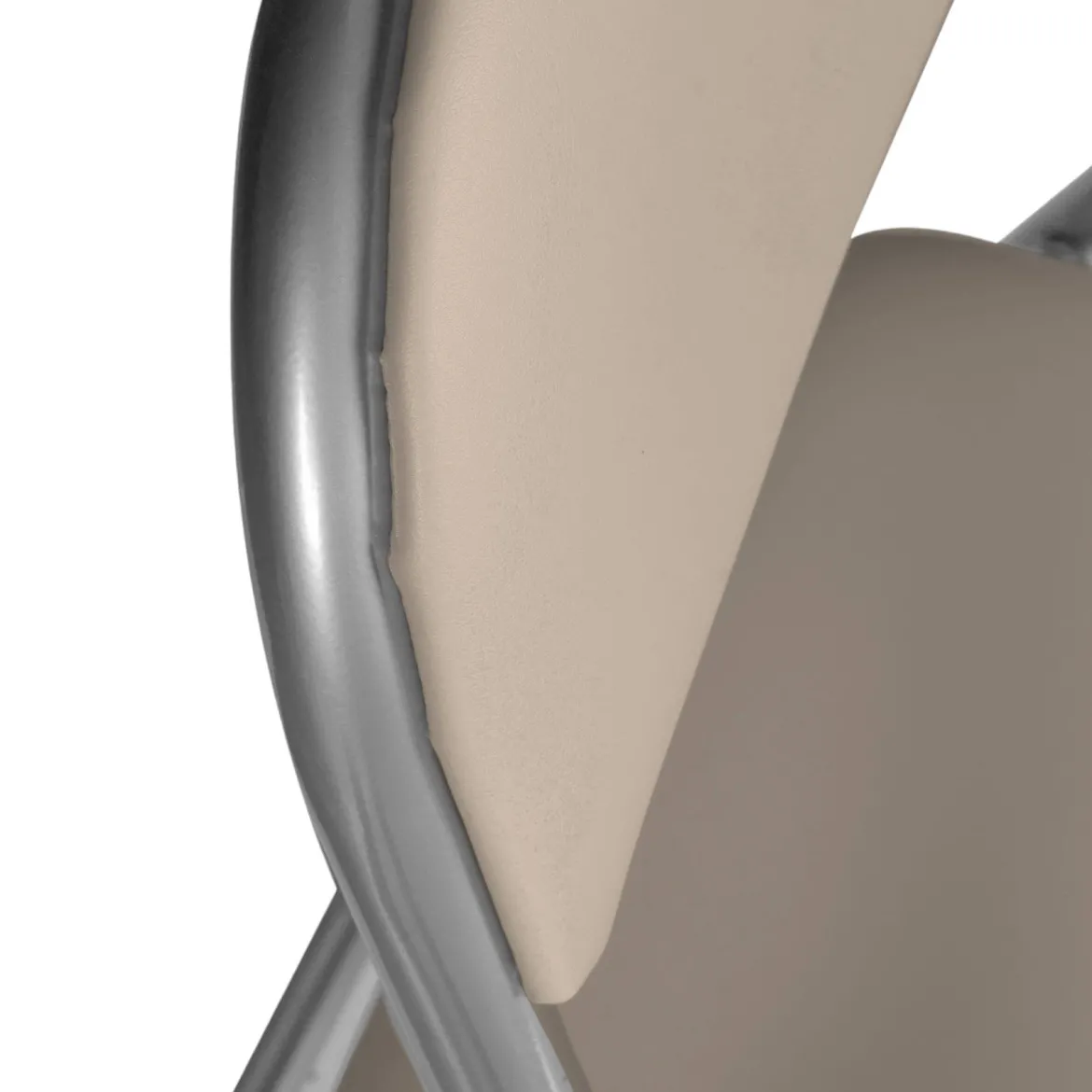 Set 6 sedie pieghevoli imbottite beige struttura in metallo - Antenore