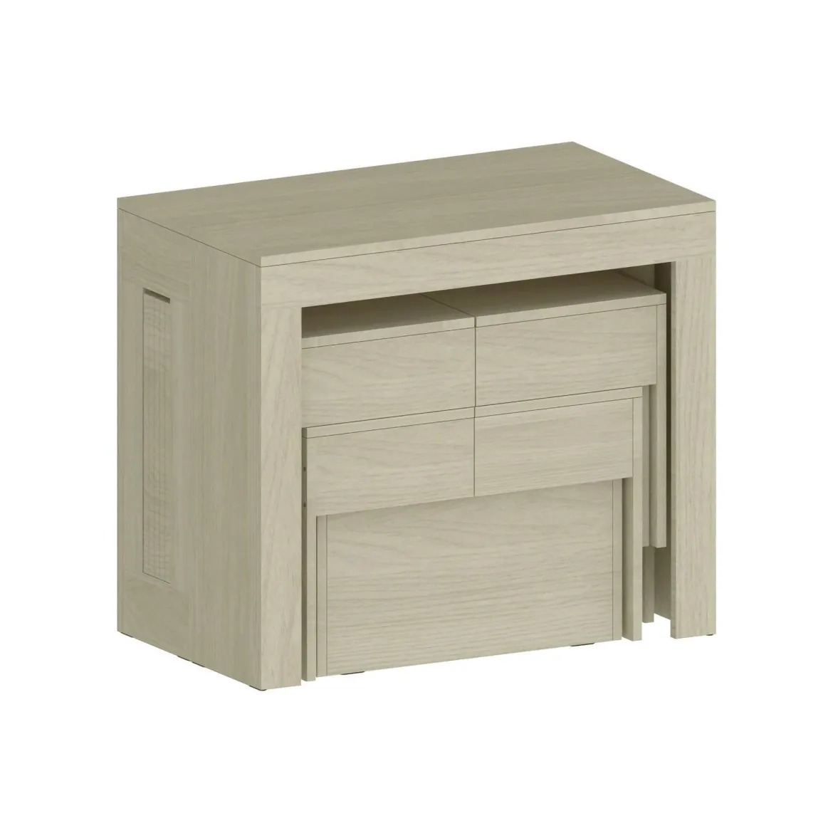 Set tavolo allungabile e 2 panche allungabili effetto legno 12 posti - Auditore