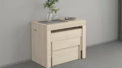 Set tavolo allungabile e 2 panche allungabili effetto legno 12 posti - Auditore