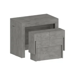 Set tavolo cucina estensibile e 2 panche estensibili grigio 12 posti - Auditore