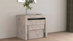 Set tavolo cucina estensibile e 2 panche estensibili grigio 12 posti - Auditore