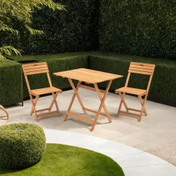 Set Tavolo e Sedie Marrone 4 Posti Dimensione Tavolo 80x60h72 cm, Dimensione Seduta 40x30h81 cm - Fanano