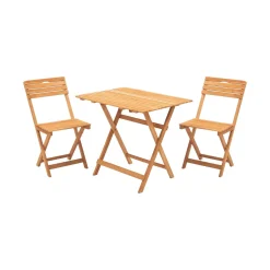 Set Tavolo e Sedie Marrone 4 Posti Dimensione Tavolo 80x60h72 cm, Dimensione Seduta 40x30h81 cm - Fanano
