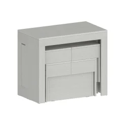 Set tavolo soggiorno estensibile e 2 panche estensibili bianco 12 posti - Auditore