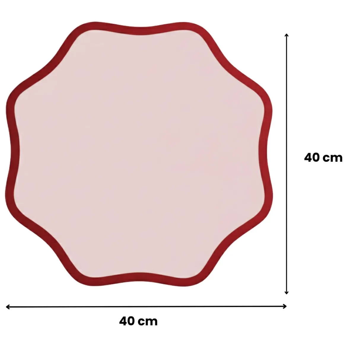Set 6 Tovagliette/Sottopiatti in Ecopelle Hati, Rosso e Rosa 40x40 cm, Coppia bicolore, Lavabili e Antiscivolo, Indoor/Outdoor, Made in Italy