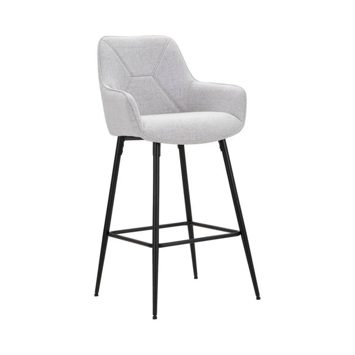 Sgabello alto moderno con seduta imbottita 55x55x109h cm - Moore