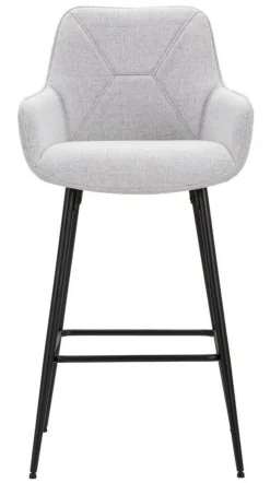 Sgabello alto moderno con seduta imbottita 55x55x109h cm - Moore