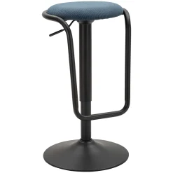 Sgabello blu Nero Regolabile Imbottito 41x41x61h cm, Altezza Seduta Massima 83 cm - Jardin