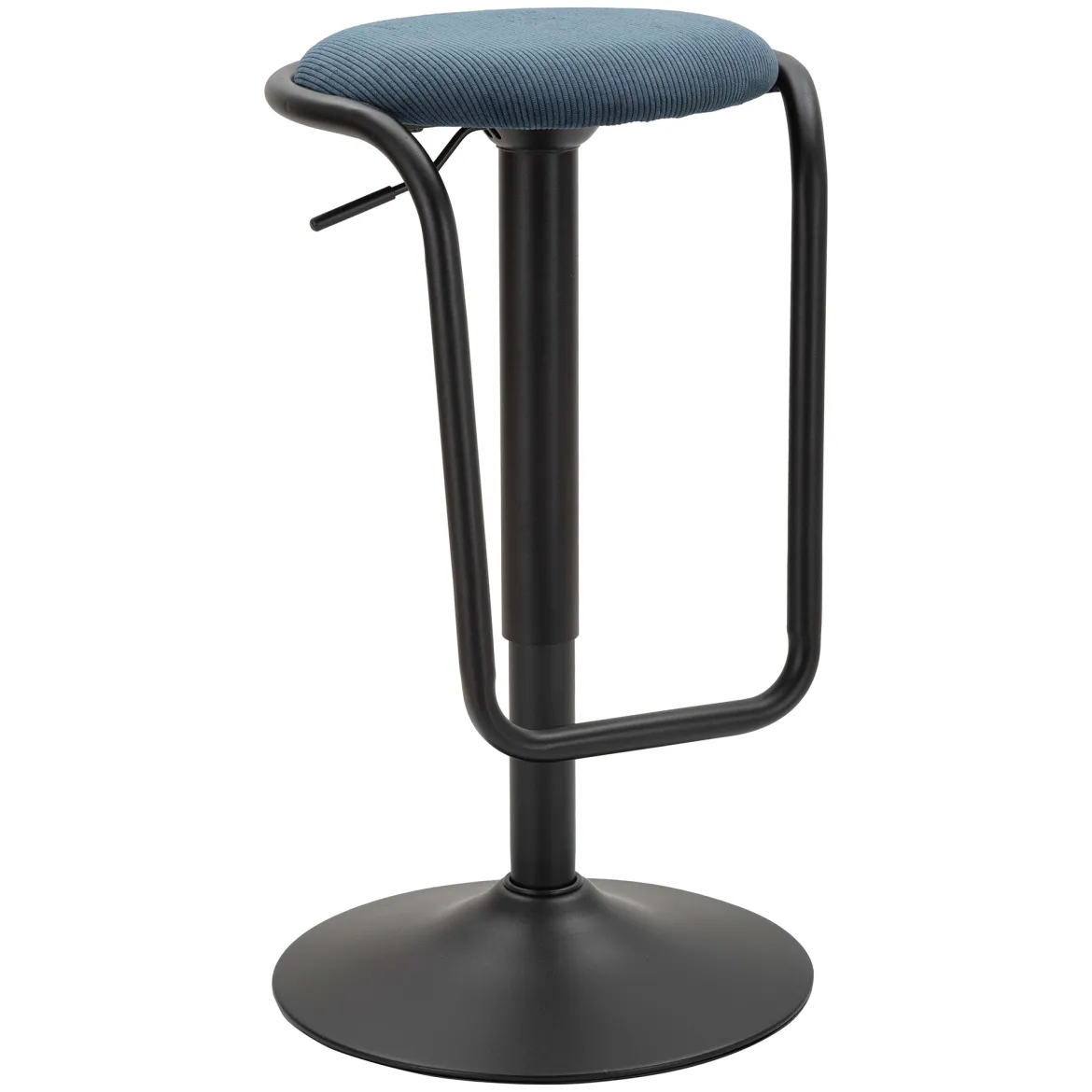 Sgabello blu Nero Regolabile Imbottito 43x50x86h cm, con Schienale - Essaou