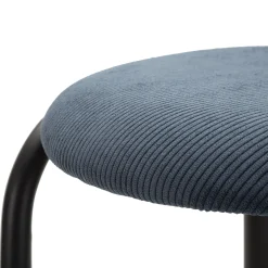 Sgabello blu Nero Regolabile Imbottito 43x50x86h cm, con Schienale - Essaou