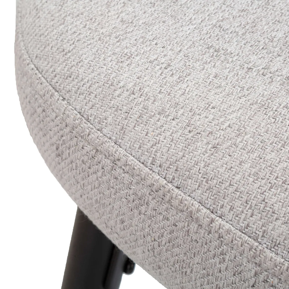 Sgabello Grigio Nero Imbottito Colore Struttura Nero 52x59x108h cm, Materiale Struttura in Legno Nobilitato - Guadal