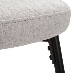 Sgabello Grigio Nero Imbottito Colore Struttura Nero 52x59x108h cm, Materiale Struttura in Legno Nobilitato - Guadal