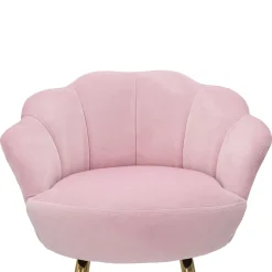 Sgabello Rosa oro Rivestimento in Velluto Imbottito 55x53x110h cm, Colore Seduta Rosa - Tequis