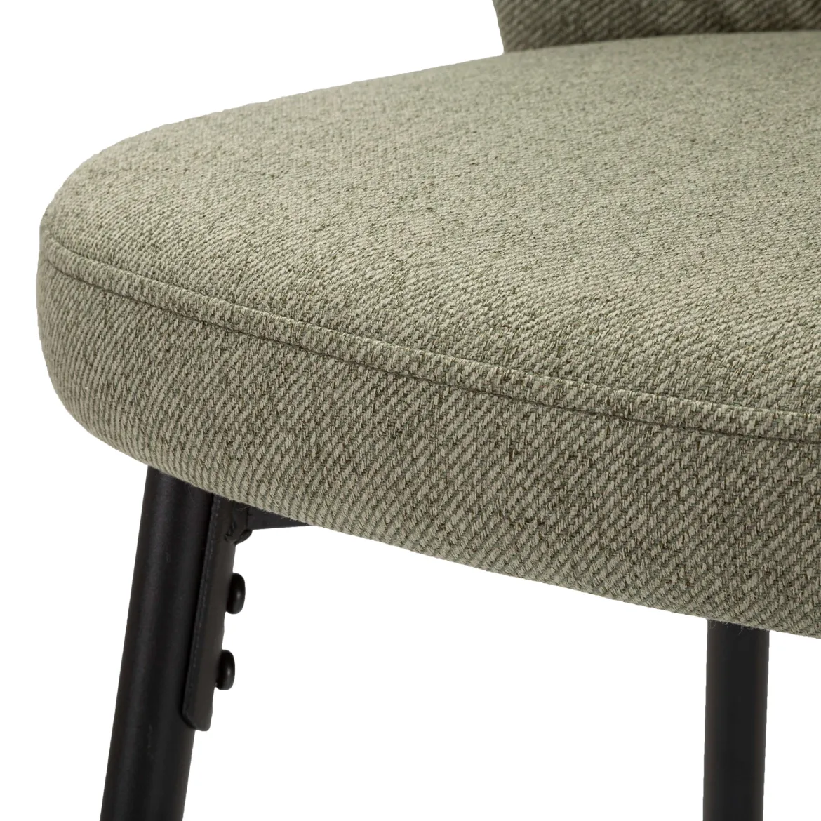 Sgabello Verde Nero Imbottito Colore Struttura Nero 52x59x108h cm, Materiale Struttura in Legno Nobilitato - Guadal