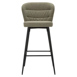 Sgabello Verde Nero Imbottito Colore Struttura Nero 52x59x108h cm, Materiale Struttura in Legno Nobilitato - Guadal
