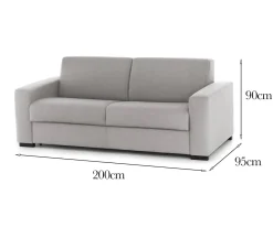 Sofa ad angolo grigio 200x95x90h cm - Larimar