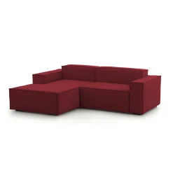 Sofa con braccioli rosso 220x170x70h cm - Alhoa