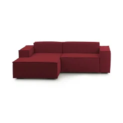 Sofa con braccioli rosso 220x170x70h cm - Alhoa