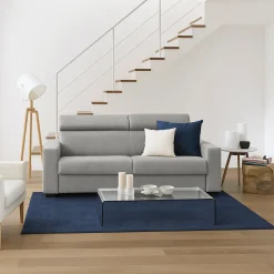 Sofa con poggiatesta regolabili grigio 220x95x85h cm - Matrice