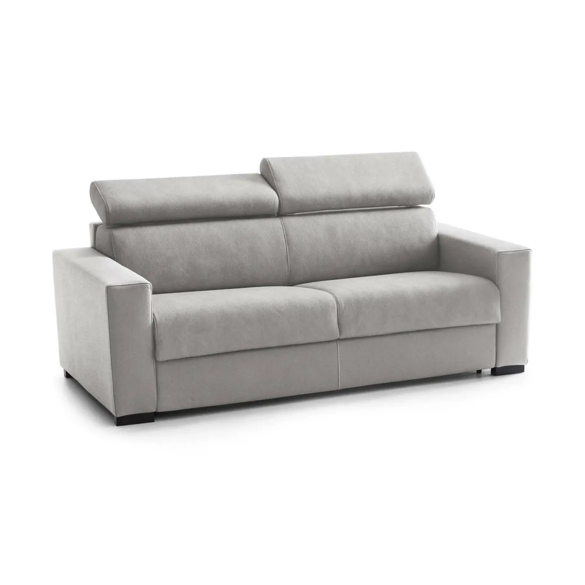 Sofa con poggiatesta regolabili grigio 220x95x85h cm - Matrice