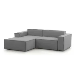 Sofa 2 posti grigio 220x170x70h cm - Alhoa