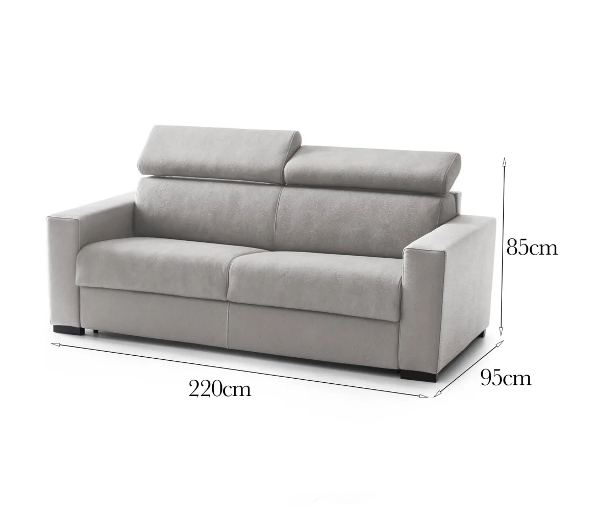 Sofa 3 posti grigio 180x95x85h cm - Vigolana