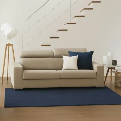 Sofa sfoderabile beige 200x95x85h cm - Vigolana