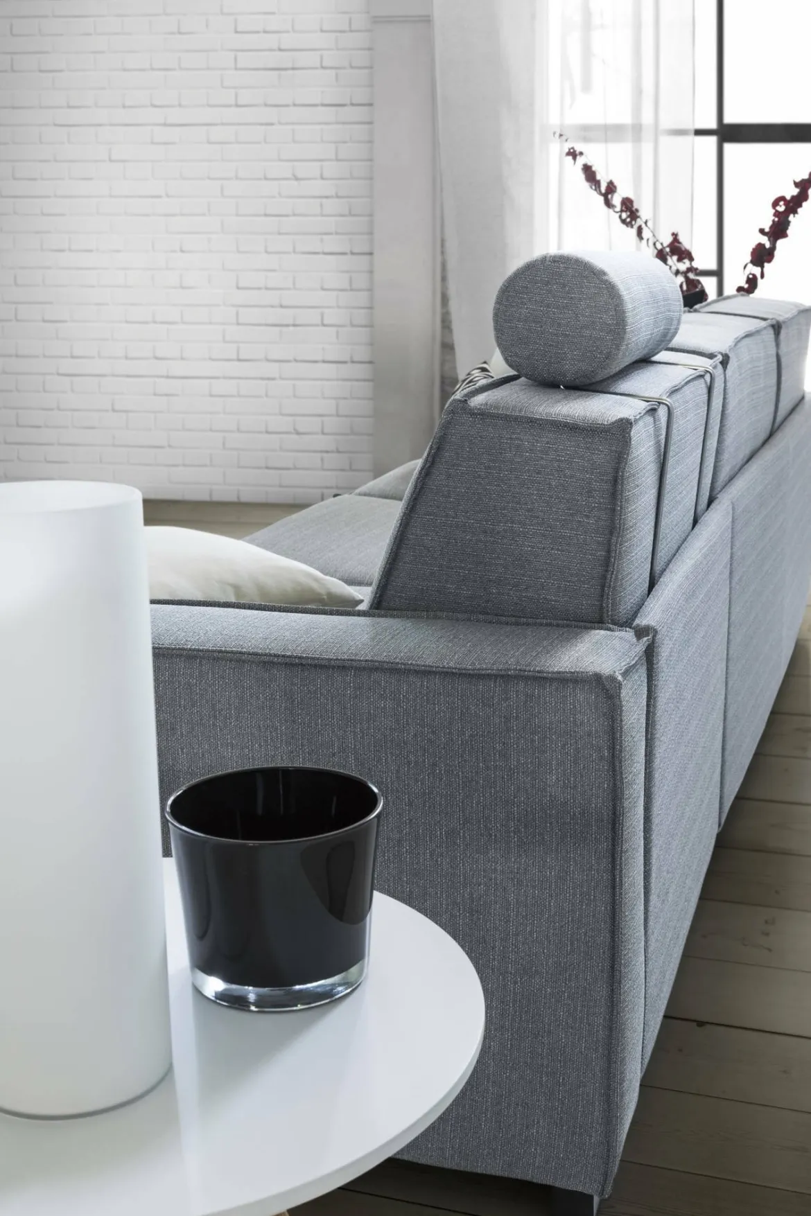 Sofa sfoderabile grigio 220x95x90h cm - Diopside