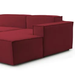 Sofa sfoderabile rosso 220x170x70h cm - Amuleto