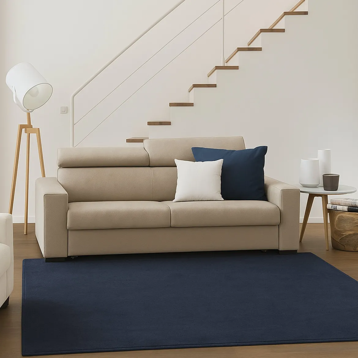 Sofà design beige 200x95x85h cm - Schiavo