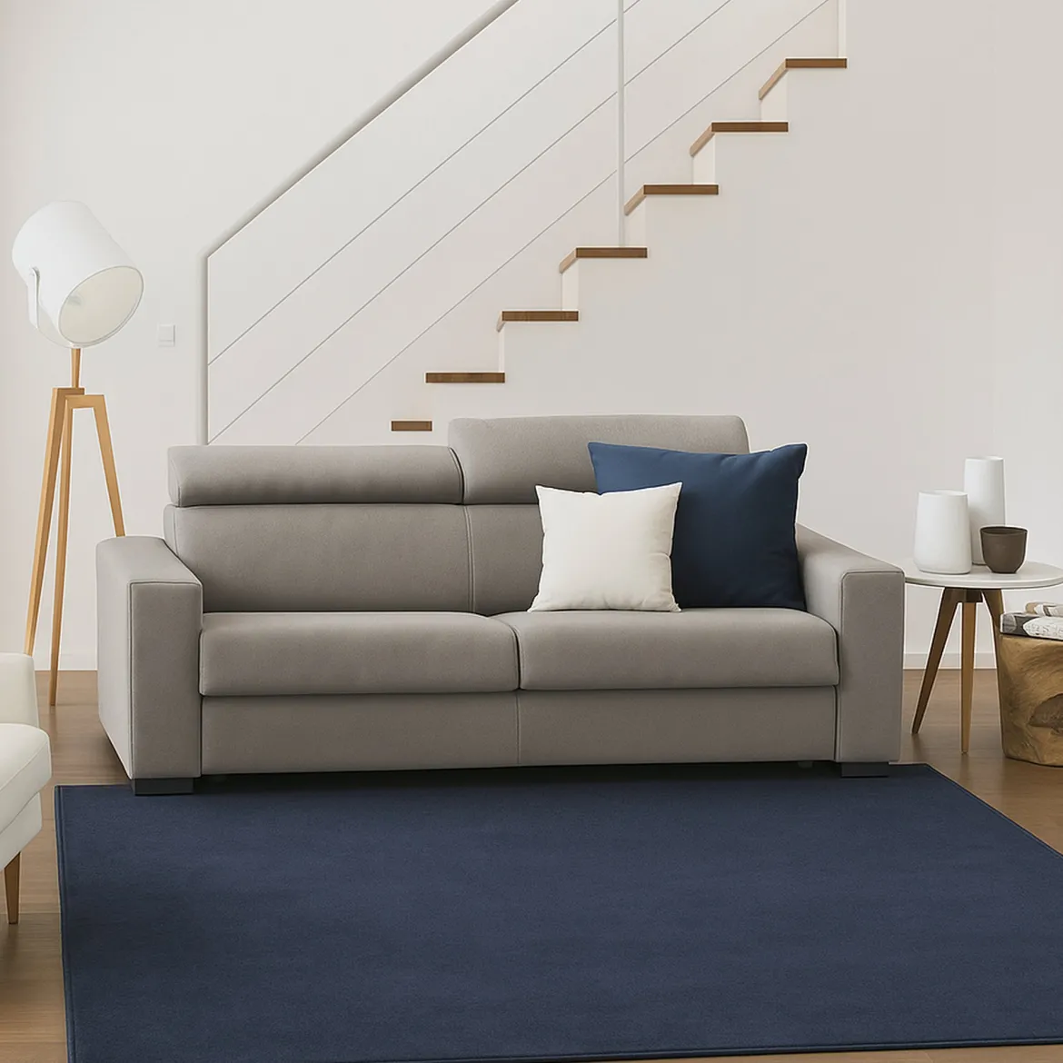 Sofà design tortora 200x95x85h cm - Schiavo
