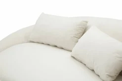 Sofà moderno crema e oro 185x84x68h cm - Verte