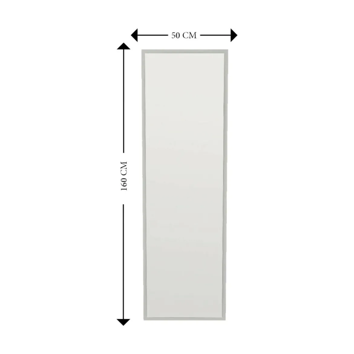 Specchio alto bianco 50x160h cm - Dragone