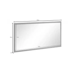 Specchio antracite lucido 120x60h cm - Adelchi