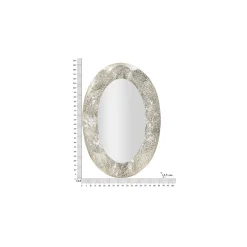 Specchio Argento Trasparente Cornice Effetto Materico Forma Rettangolare 61x160h cm, Tipologia a Parete - Dadava