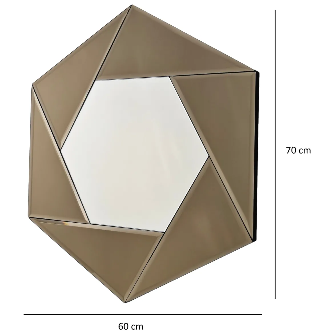 Specchio Argento Trasparente Modulabile set da 2 40x40h cm, Forma Rettangolare - Ortovero