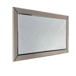 Specchio a scacchi argento 130x62h cm - Pagani