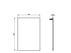 Specchio Beige kit Fissaggio a Muro Incluso Forma Rettangolare 54.5x80.5h cm - Telgate