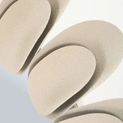 Specchio Beige Trasparente Cornice Effetto Pietra Forma Rotondo 85x85h cm, Tipologia a Parete - Dakate