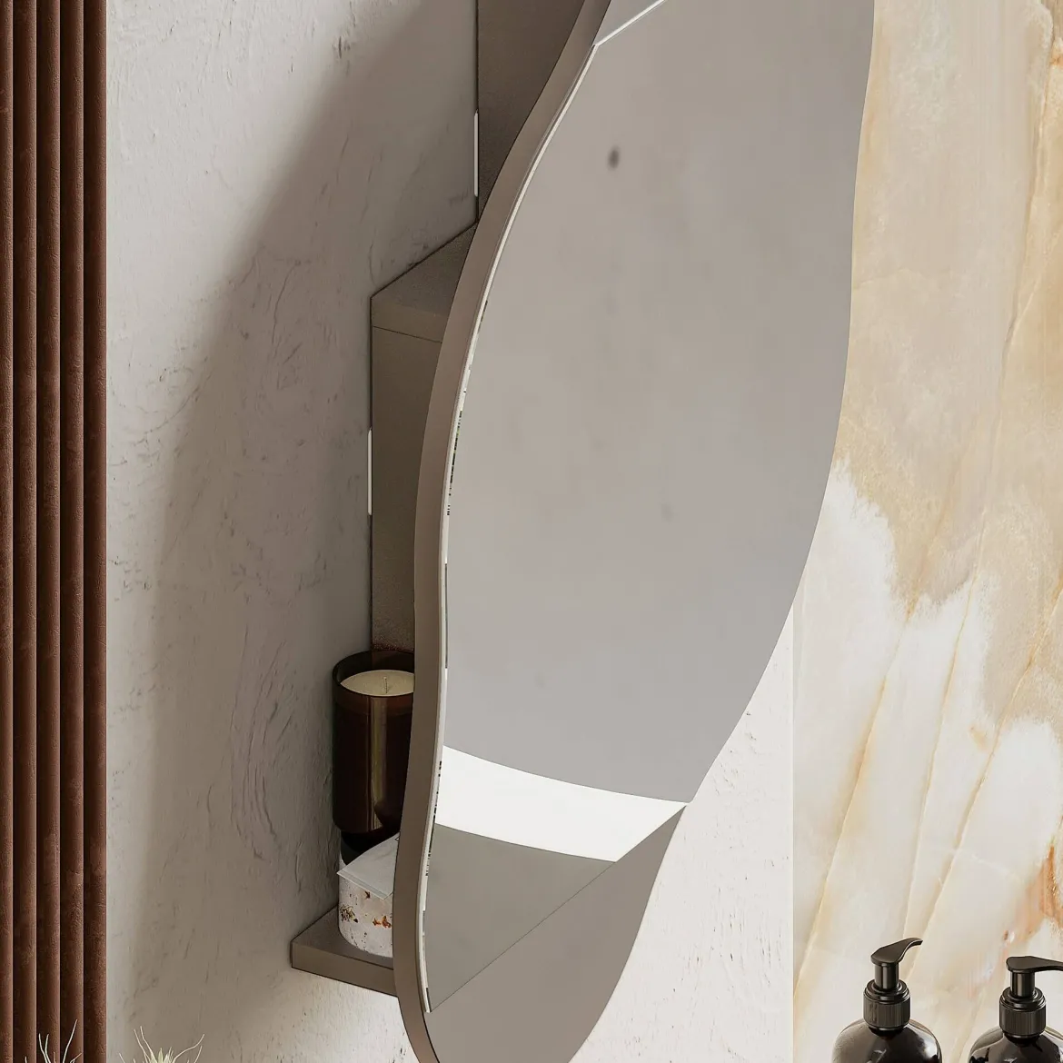 Specchio beige 60x75h cm - Asterisco