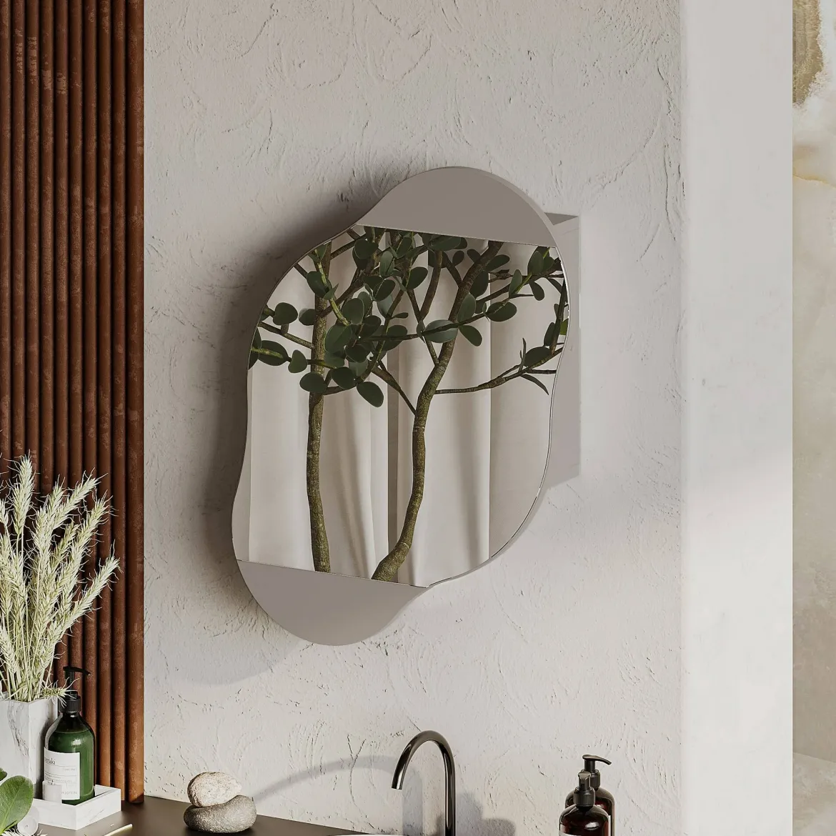 Specchio beige 60x75h cm - Asterisco
