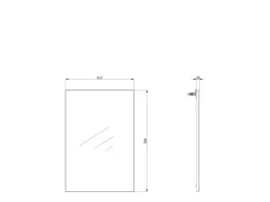 Specchio Bianco kit Fissaggio a Muro Incluso Forma Rettangolare 51x76.5h cm - Pinerolo